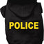 Halloween Pet, Dog & Cat Hoodie Screen Printed, "Police Costume"