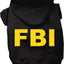 Halloween Pet, Dog & Cat Hoodie Screen Printed, "FBI Costume"