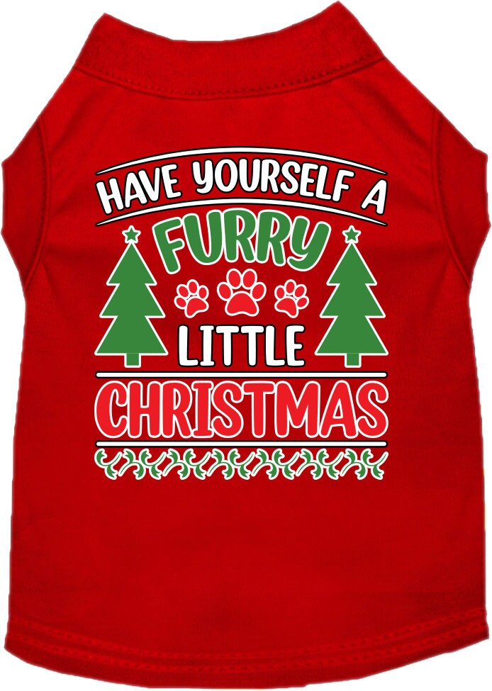 Christmas Pet Dog & Cat Shirt Screen Printed, "Have Yourself A Furry Little Christmas"