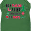 Christmas Pet Dog and Cat Shirt Screen Printed, "He's Making A List, I've Eaten It Twice"