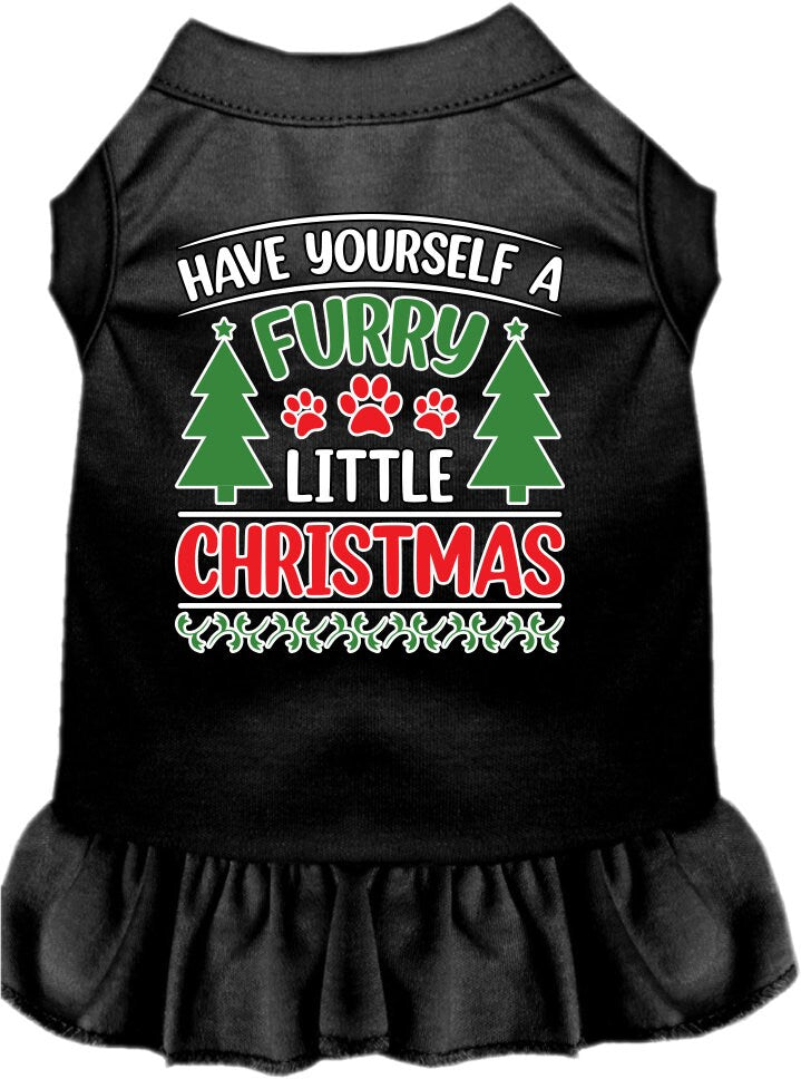 Christmas Pet, Dog and Cat Dress Screen Printed, "Have Yourself A Furry Little Christmas"