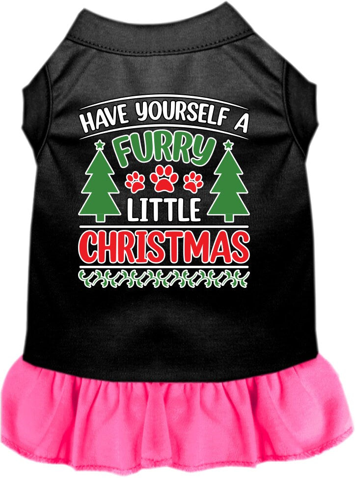 Christmas Pet, Dog and Cat Dress Screen Printed, "Have Yourself A Furry Little Christmas"