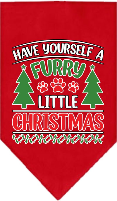 Christmas Pet and Dog Bandana Screen Printed, "Have Yourself A Furry Little Christmas"