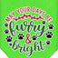 Christmas Pet and Dog Bandana Screen Printed, "Furry & Bright"