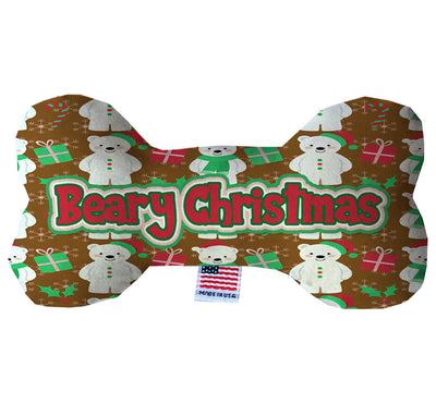 Christmas Pet & Dog Plush Bone Toy, "Beary Christmas"