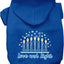 Hanukkah Pet, Dog and Cat Hoodie Screen Printed, "Love and Light"