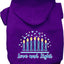 Hanukkah Pet, Dog and Cat Hoodie Screen Printed, "Love and Light"