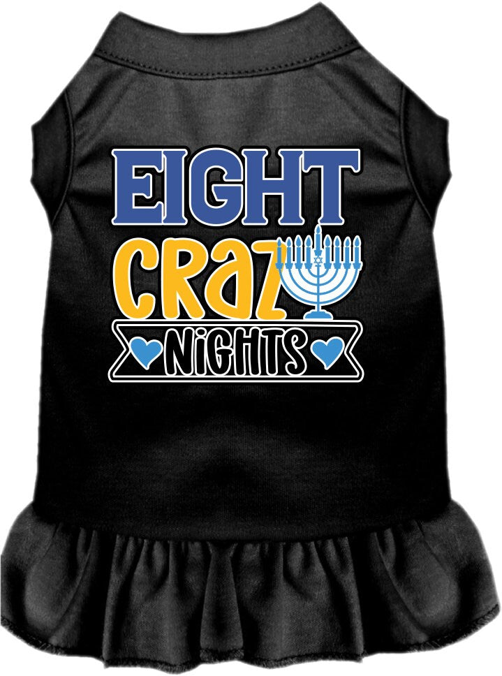 Hanukkah Pet, Dog and Cat Dress Screen Printed, "Eight Crazy Nights"