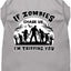 Halloween Pet Dog & Cat Shirt Screen Printed, "If Zombies Chase Us, I'm Tripping You"