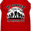 Halloween Pet Dog & Cat Shirt Screen Printed, "If Zombies Chase Us, I'm Tripping You"