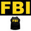 Halloween Pet Dog & Cat Shirt Screen Printed, "FBI Costume"