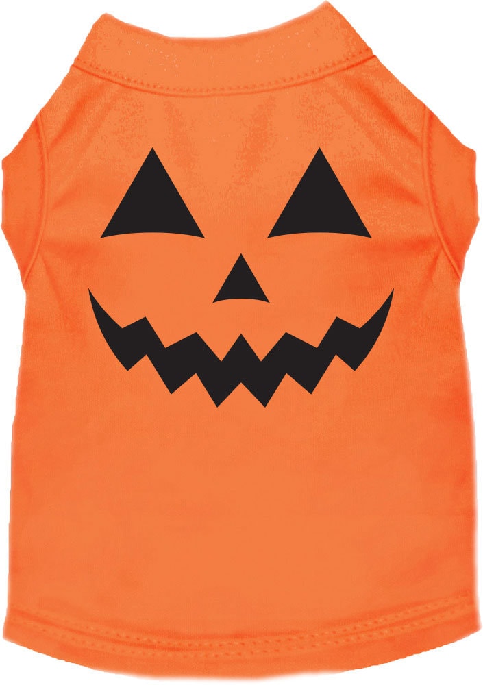 Halloween Pet Dog & Cat Shirt Screen Printed, "Pumpkin Face Him Costume"