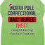 Christmas Pet Dog & Cat Shirt Screen Printed, "North Pole Correctional"