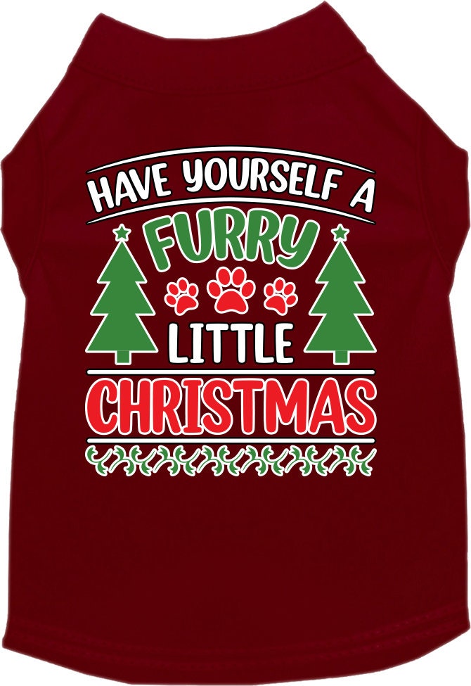 Christmas Pet Dog & Cat Shirt Screen Printed, "Have Yourself A Furry Little Christmas"