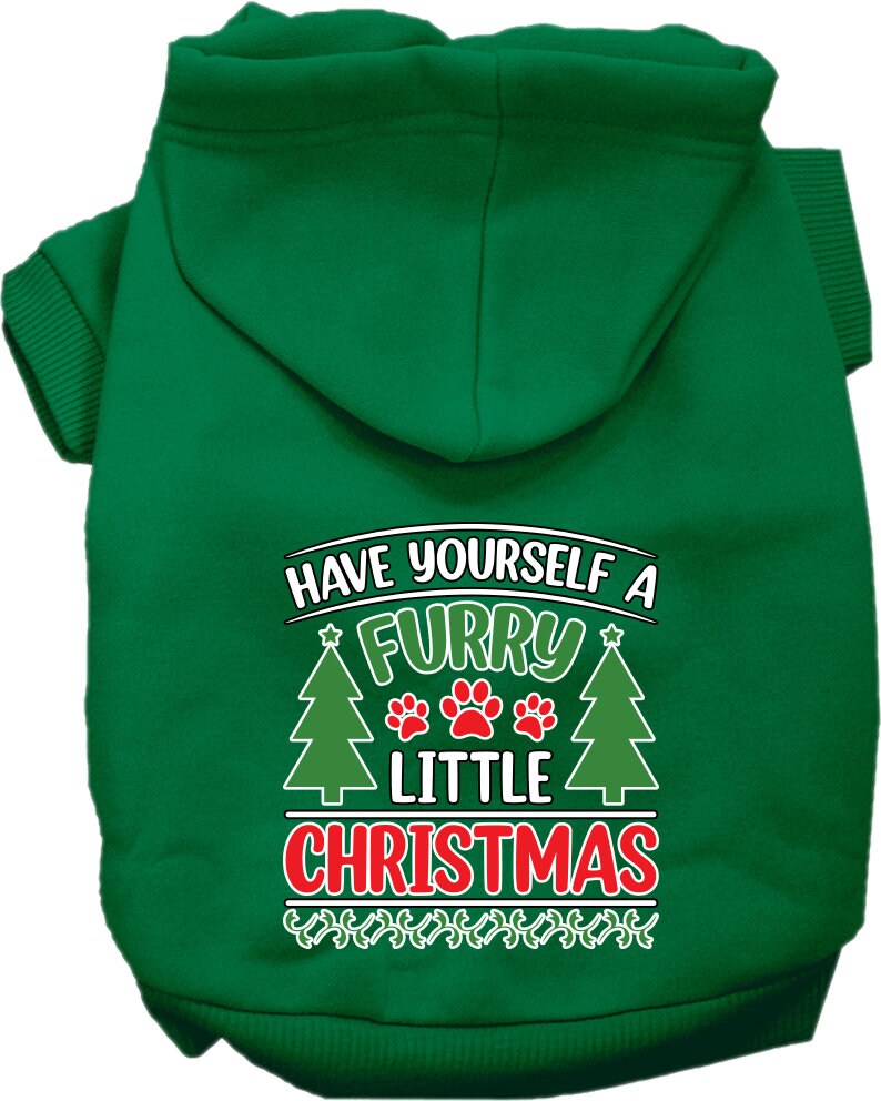 Christmas Pet, Dog and Cat Hoodie Screen Printed, "Have Yourself A Furry Little Christmas"