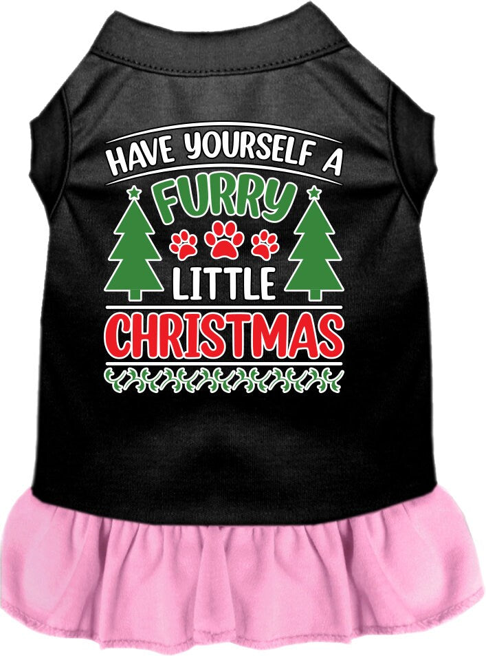 Christmas Pet, Dog and Cat Dress Screen Printed, "Have Yourself A Furry Little Christmas"