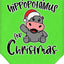 Christmas Pet and Dog Bandana Screen Printed, "I Want A Hippopotamus For Christmas"