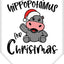 Christmas Pet and Dog Bandana Screen Printed, "I Want A Hippopotamus For Christmas"