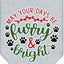 Christmas Pet and Dog Bandana Screen Printed, "Furry & Bright"