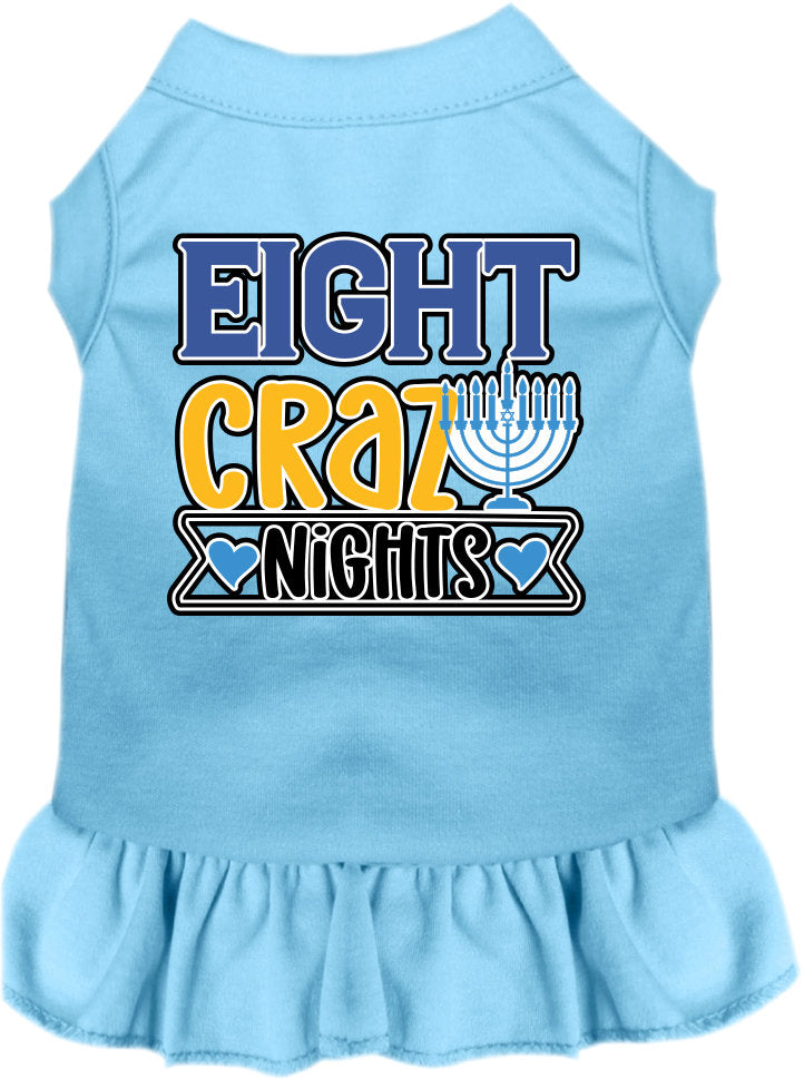 Hanukkah Pet, Dog and Cat Dress Screen Printed, "Eight Crazy Nights"