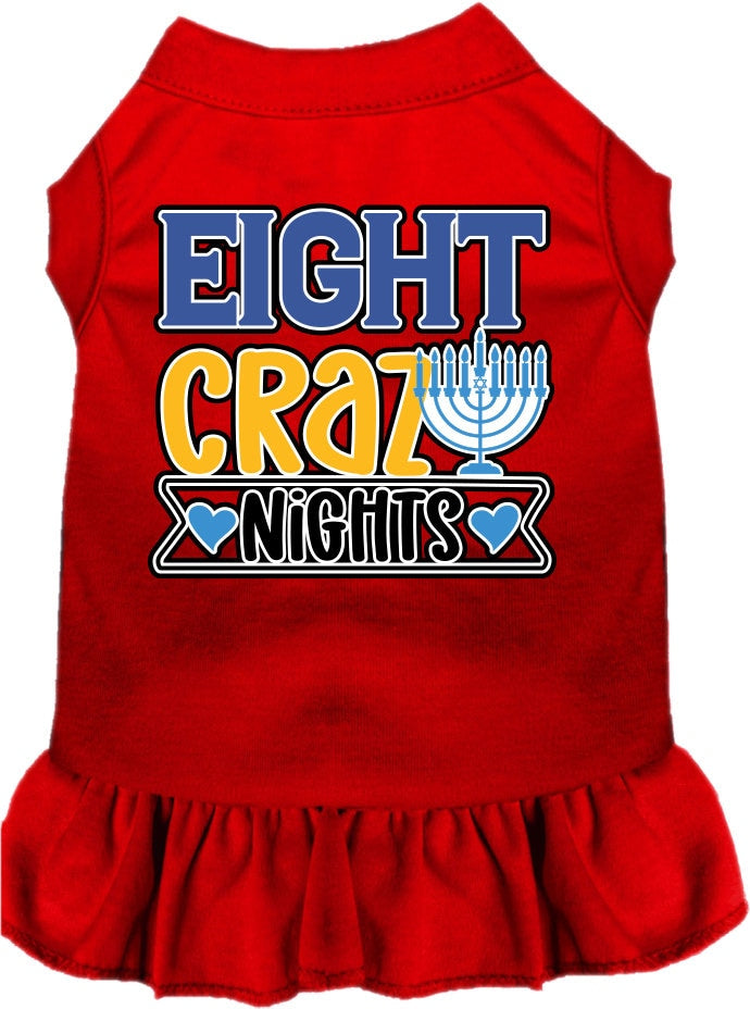 Hanukkah Pet, Dog and Cat Dress Screen Printed, "Eight Crazy Nights"