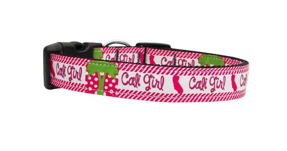 Pet Dog & Cat Nylon Collar or Leash, "Cali Girl"