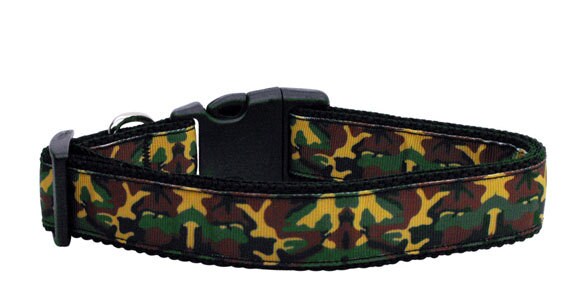 Pet Dog & Cat Nylon Collar or Leash, "Green Camo"