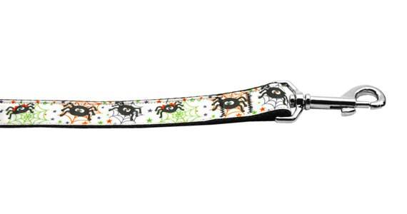 Halloween Pet Dog & Cat Nylon Collar or Leash "Itsy Bitsy Spiders"