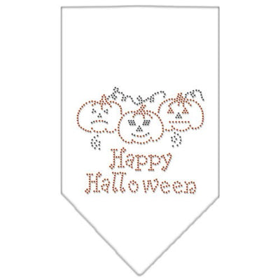 Halloween Pet and Dog Bandana Rhinestone, "Happy Halloween"