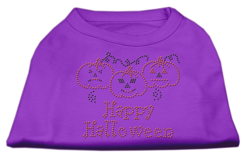 Halloween Pet Dog & Cat Shirt Rhinestone, "Happy Halloween"