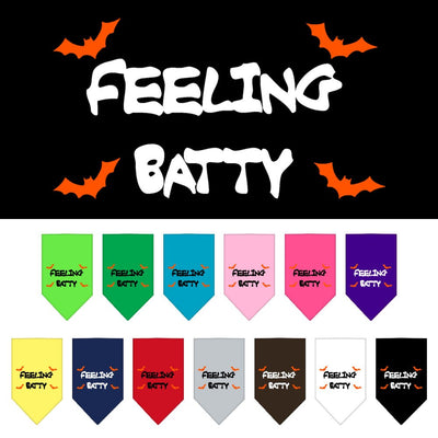 Halloween Pet and Dog Bandana Screen Printed, "Feeling Batty"