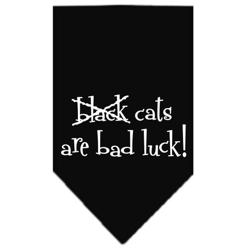 Halloween Pet and Dog Bandana Screen Printed, "Black Cats are Bad Luck"