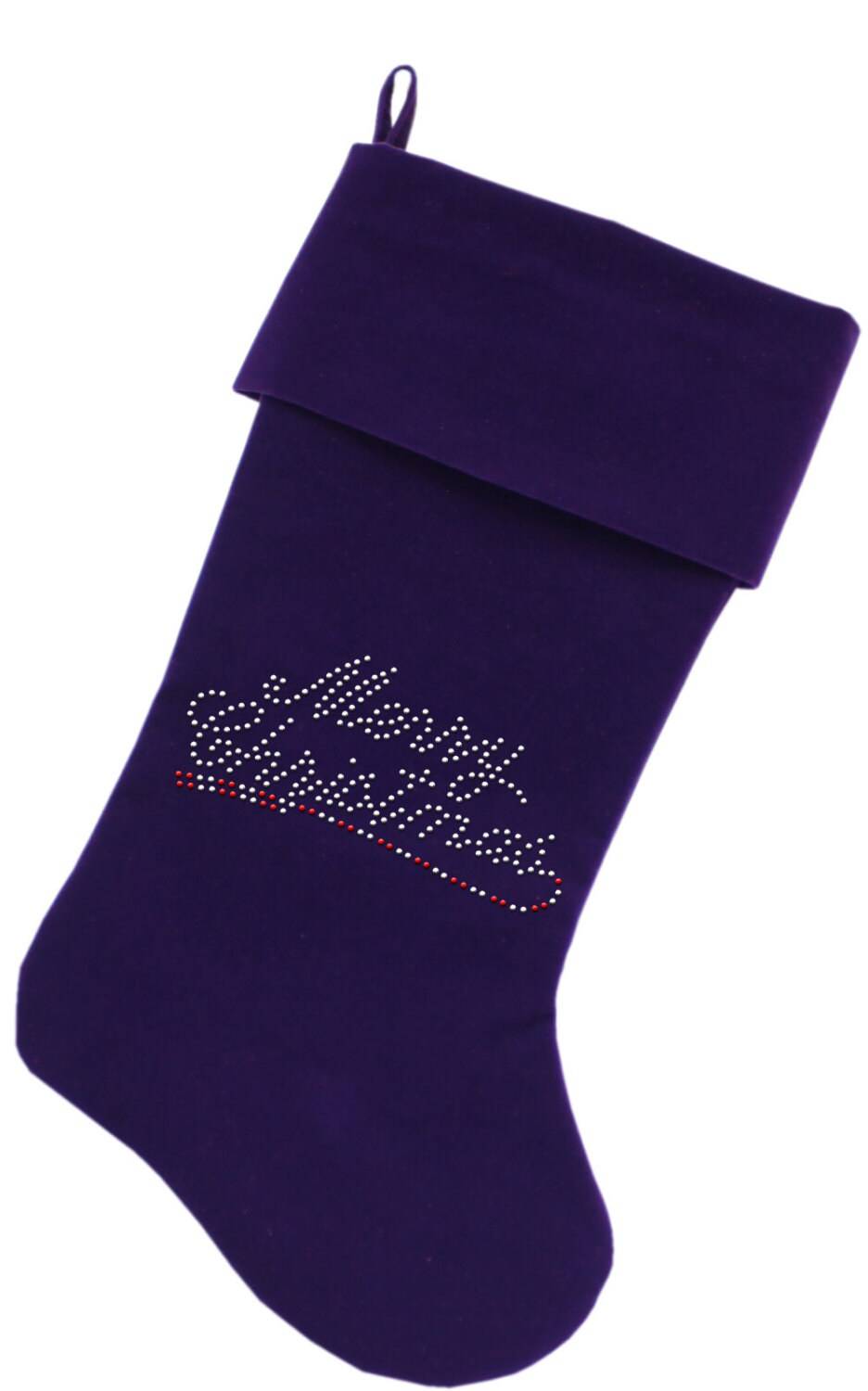 Christmas Stocking Rhinestone, "Merry Christmas"