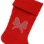 Christmas Stocking Rhinestone, "Clear Bow"