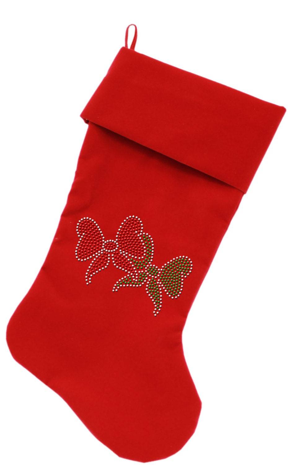 Christmas Stocking Rhinestone, "Christmas Bows"