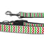 Christmas Pet Dog & Cat Nylon Collar or Leash, "Christmas Sparkle Chevron"