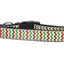 Christmas Pet Dog & Cat Nylon Collar or Leash, "Christmas Sparkle Chevron"