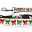 Christmas Nylon Pet Collars and Leashes, "Christmas Bows"