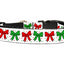 Christmas Nylon Pet Collars and Leashes, "Christmas Bows"