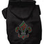 Christmas Pet Dog & Cat Hoodie Rhinestone, "Holiday Fleur De Lis"