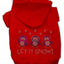 Christmas Pet Dog & Cat Hoodie Rhinestone, "Let It Snow Penguins"