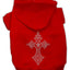 Pet, Dog & Cat Hoodie Rhinestone,, "Cross"