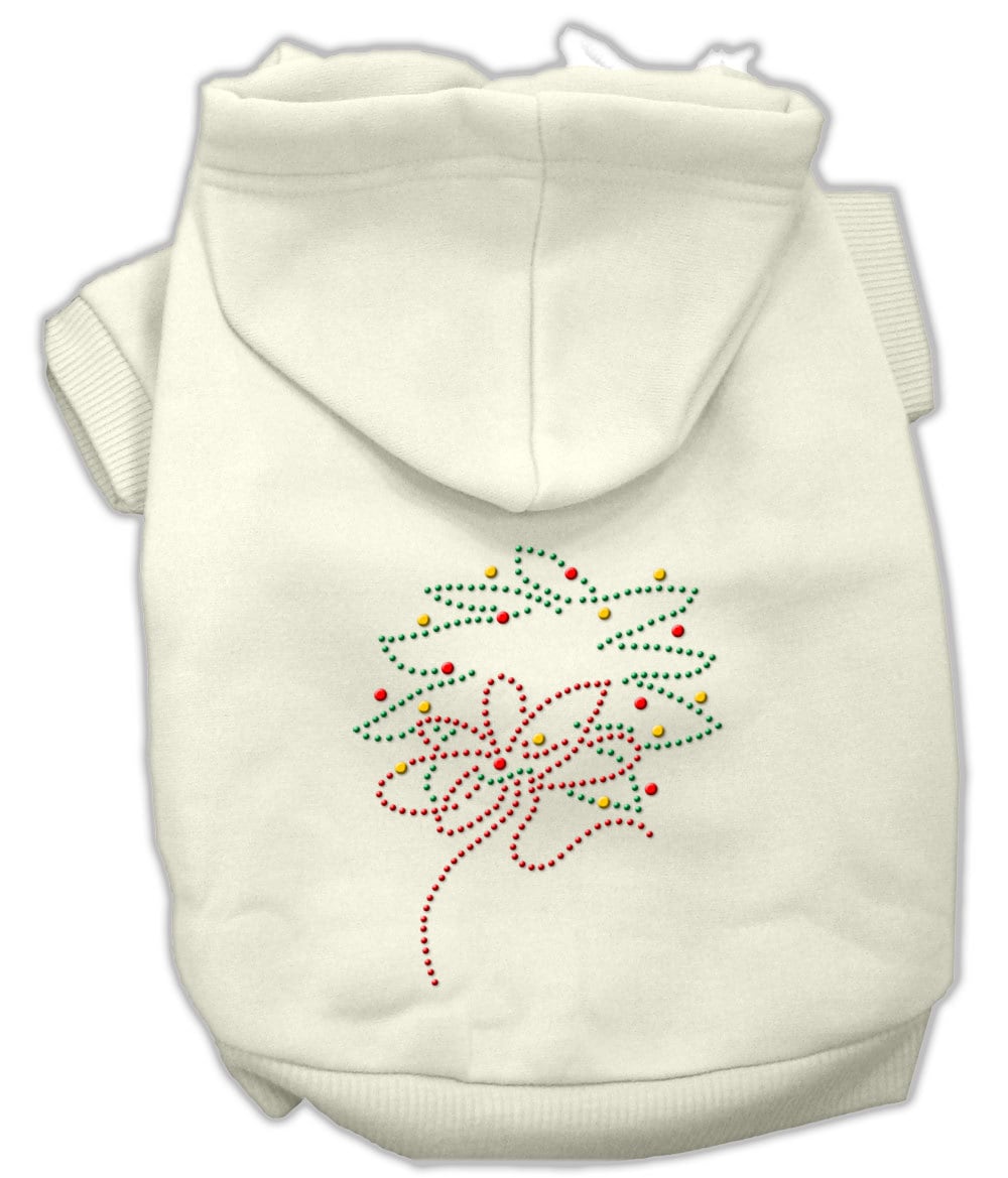 Christmas Pet, Dog & Cat Hoodie Rhinestone, "Christmas Wreath"