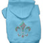 Christmas Pet Dog & Cat Hoodie Rhinestone, "Holiday Fleur De Lis"