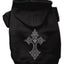 Pet, Dog & Cat Hoodie Rhinestone,, "Cross"