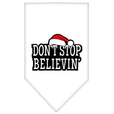 Christmas Pet and Dog Bandana Screen Printed, "Don't Stop Believin'"