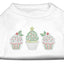 Christmas Pet Dog & Cat Shirt Rhinestone, "Christmas Cupcakes"