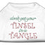 Christmas Pet Dog & Cat Shirt Rhinestone, "Don't Get Your Tinsel In A Tangle"