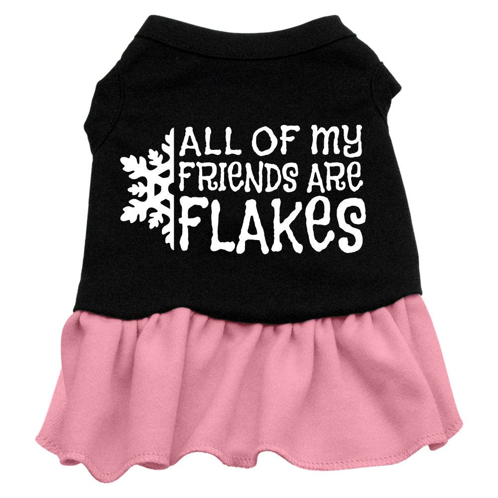 Christmas Pet Dog & Cat Dress Screen Printed, "All Of My Friends Are Flakes"