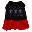 Christmas Pet Dog & Cat Dress Rhinestone, "Let It Snow Penguins"